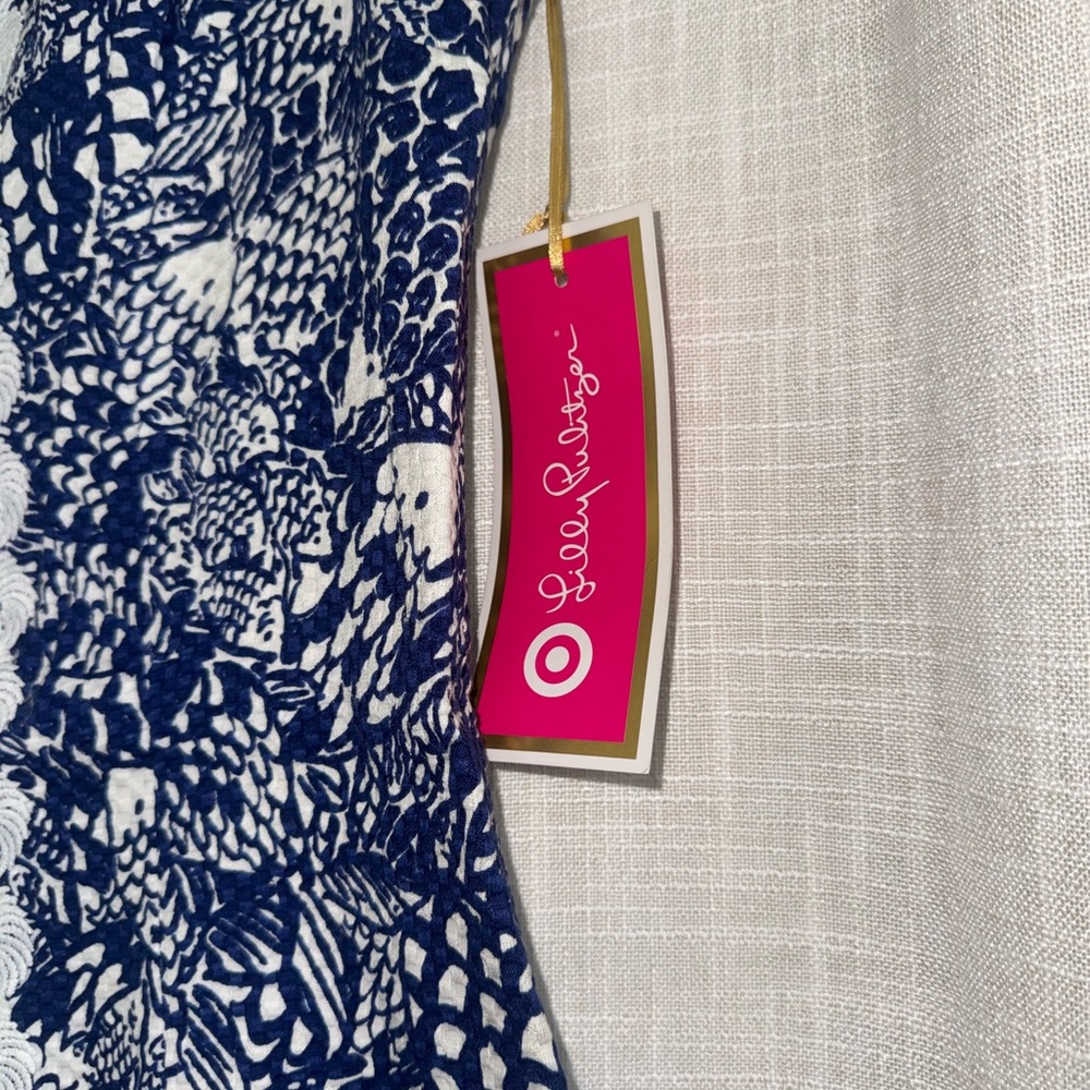 Lilly Pulitzer Blue and White Patterned Dress - Picture 2 of 5